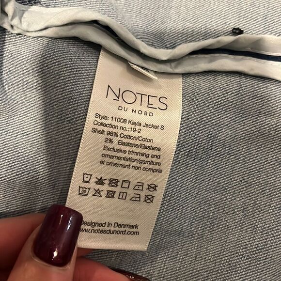 NOTES DU NORD Kayla Denim Jacket, size S! - Picture 10 of 11